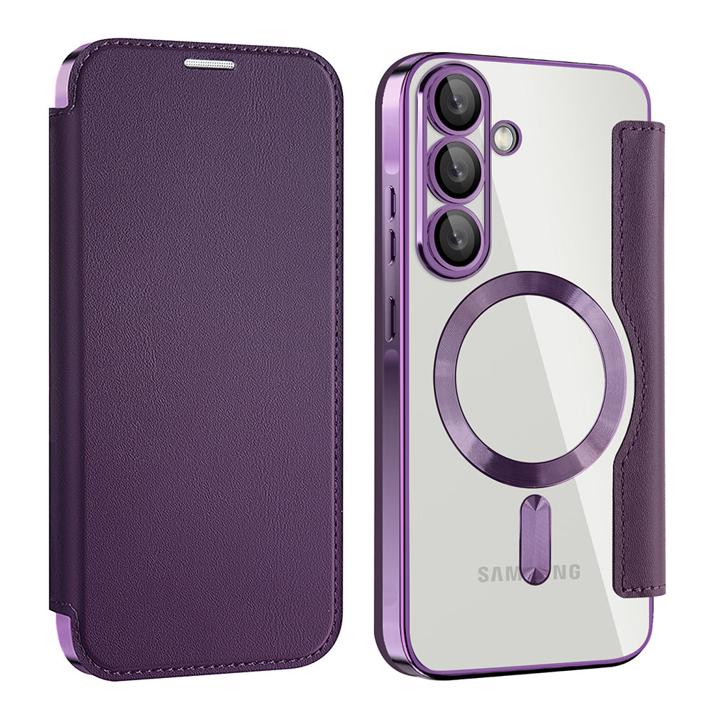 Husa de protectie Techsuit SmartMag Book compatibil cu Samsung Galaxy A57 5G, Mov