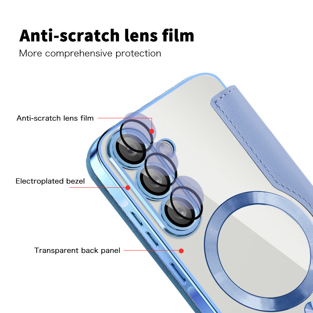 Husa de protectie Techsuit SmartMag Book compatibil cu Samsung Galaxy A37 5G, Albastru Deschis