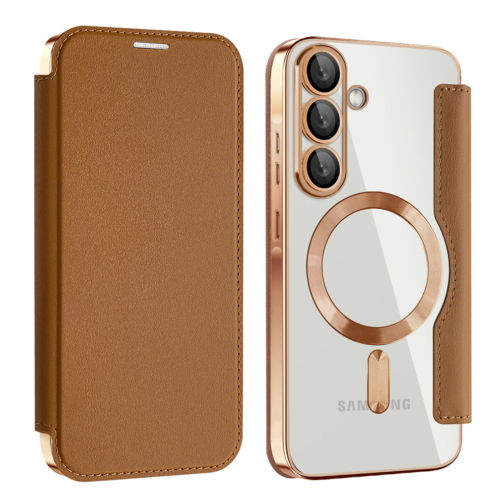 Husa de protectie Techsuit SmartMag Book compatibil cu Samsung Galaxy A37 5G, Maro
