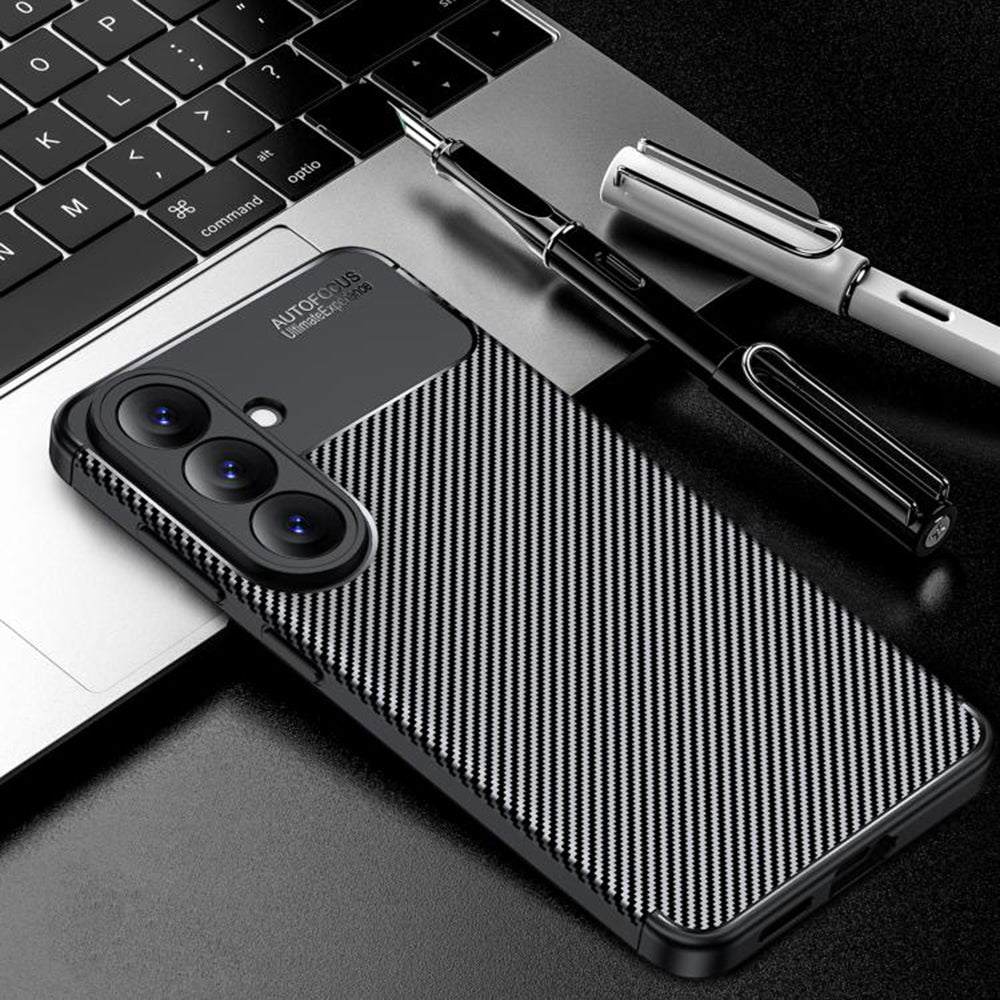 Husa de protectie Techsuit CarbonFiber compatibil cu Samsung Galaxy S26 Plus, Negru