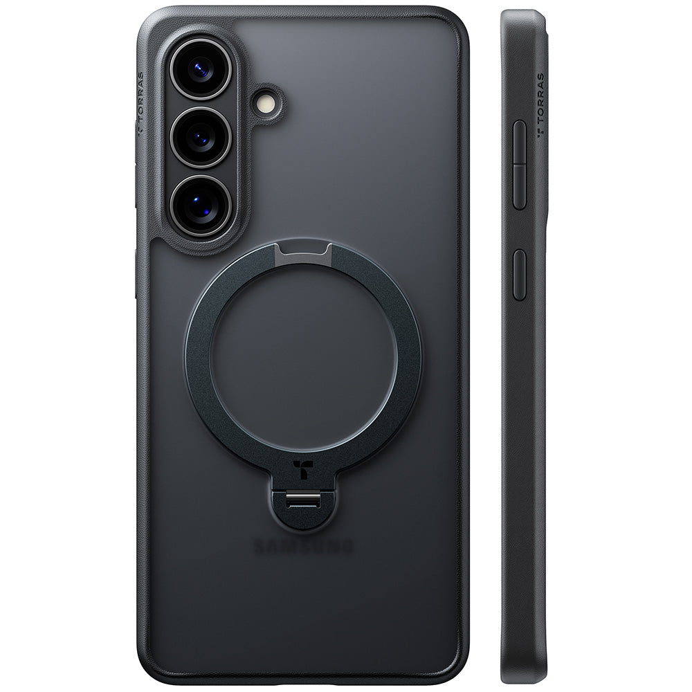 Husa de protectie Torras Ostand Spin Series compatibil cu Samsung Galaxy S26 Plus, Negru