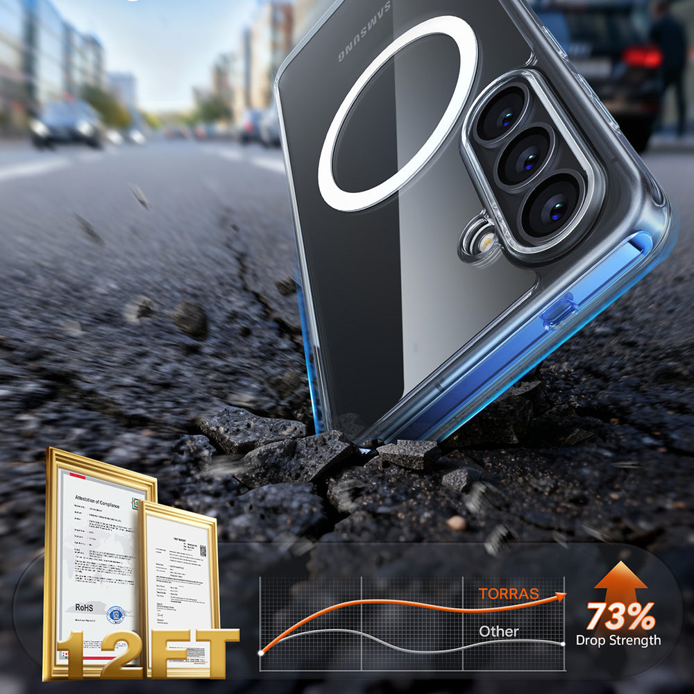 Husa de protectie Torras Guardian Magnetic Series compatibil cu Samsung Galaxy S26 Plus, Transparent