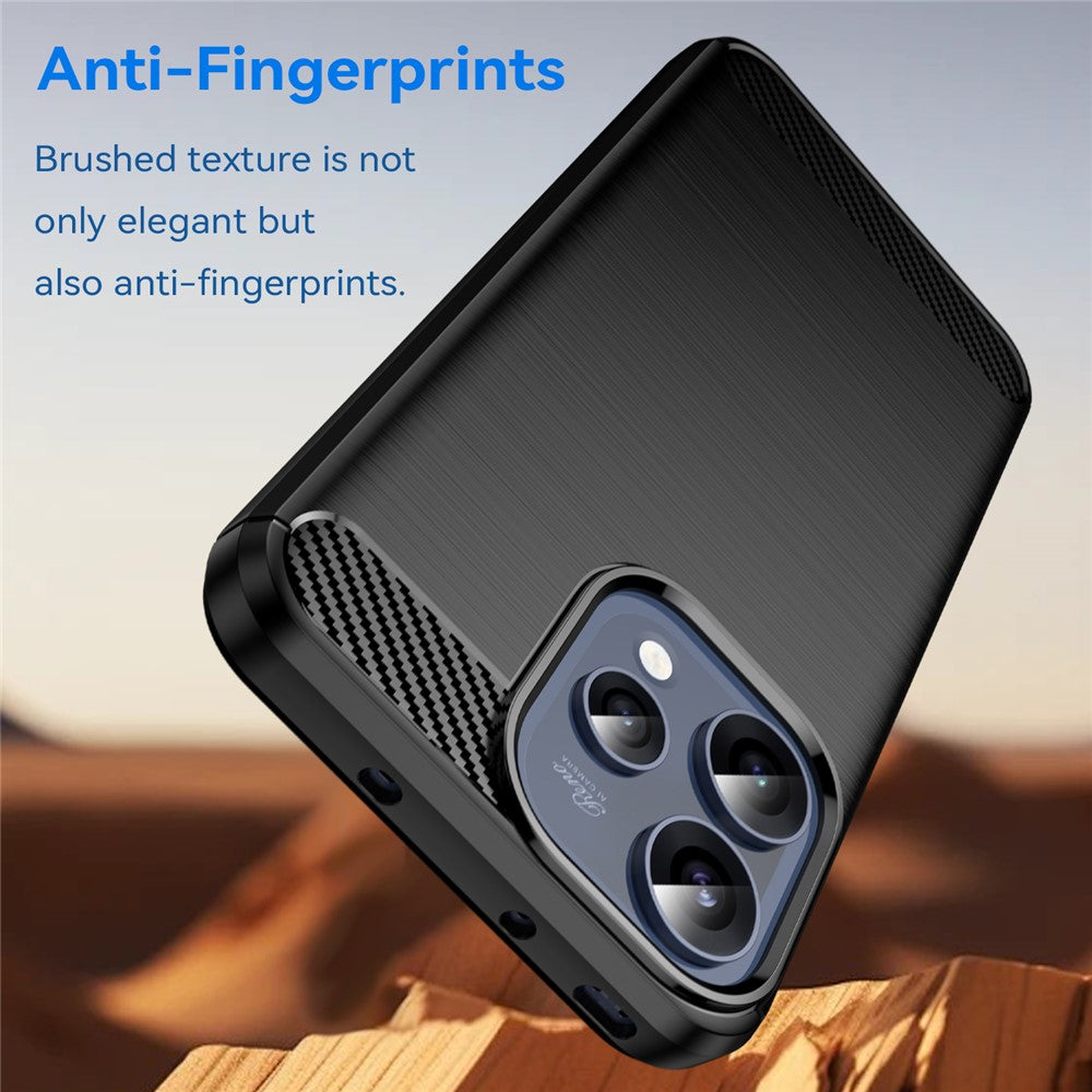 Husa de protectie Techsuit Carbon Silicone compatibil cu Oppo Reno15, Negru