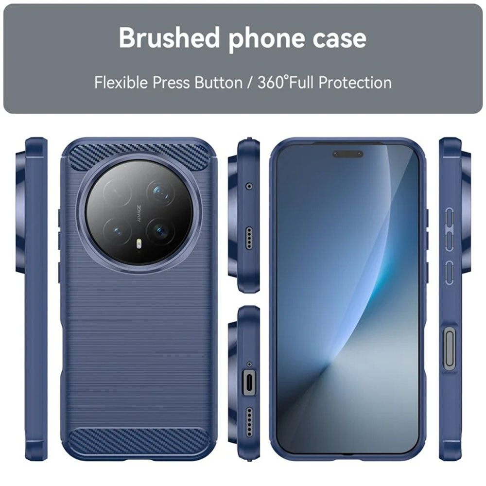 Husa de protectie Techsuit Carbon Silicone compatibil cu Honor Magic8 Pro, Albastru