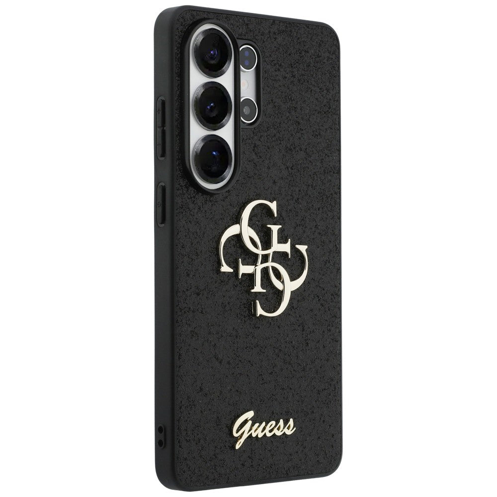 Husa de protectie Guess Fixed Glitter Big 4G Metal Logo (GUHCS26LHG4SGK) compatibil cu Samsung Galaxy S26 Ultra, Negru