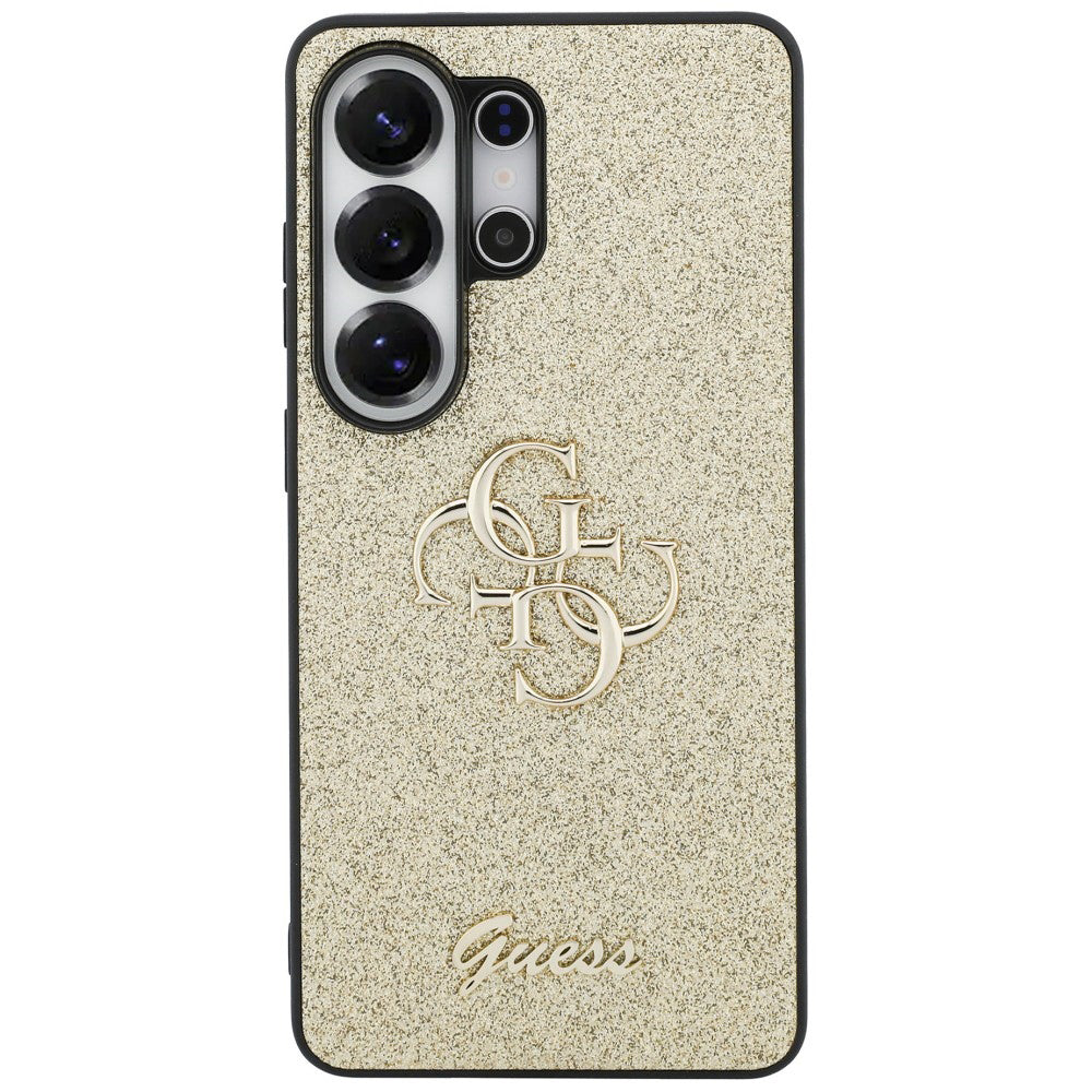 Husa de protectie Guess Fixed Glitter Big 4G Metal Logo (GUHCS26LHG4SGD) compatibil cu Samsung Galaxy S26 Ultra, Auriu
