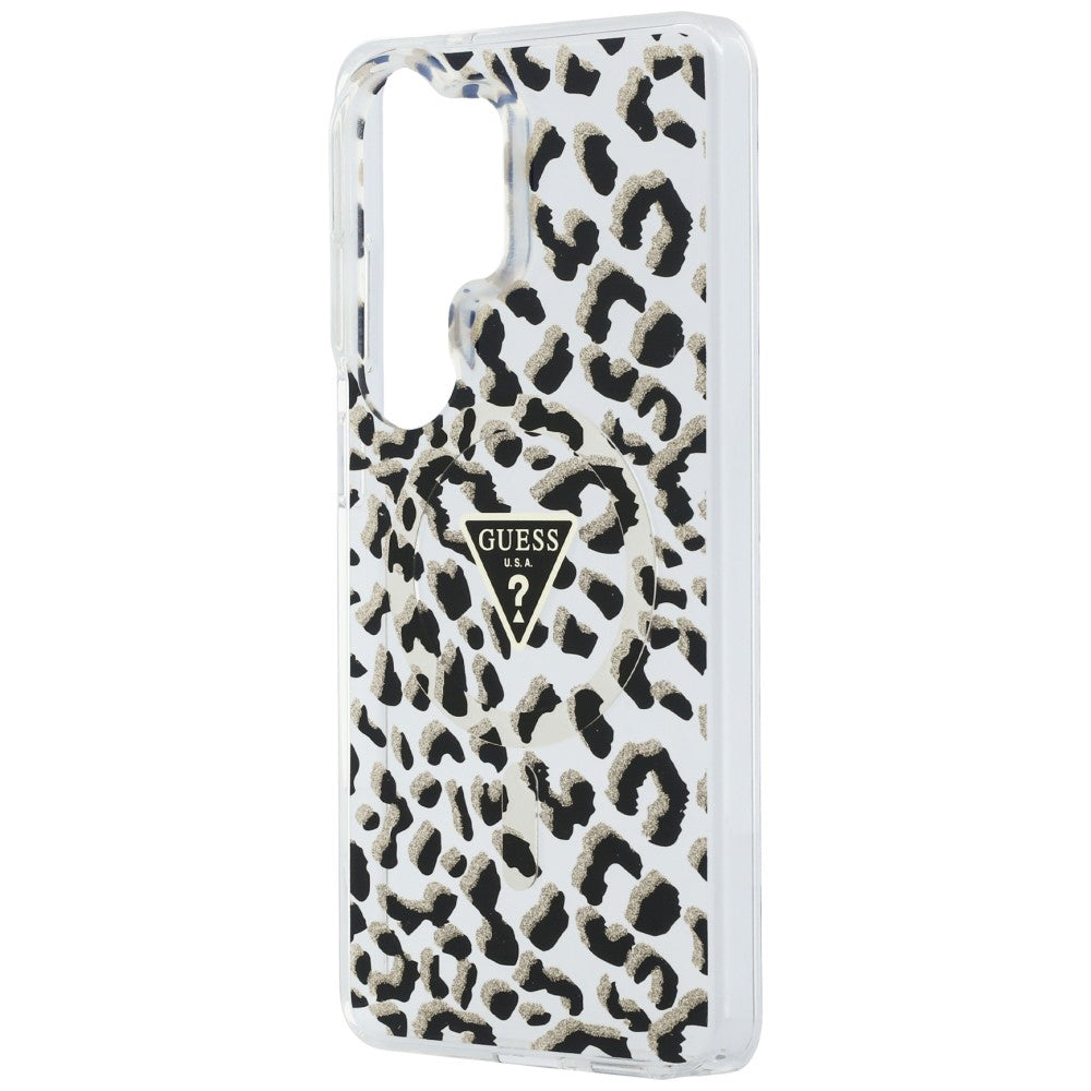 Husa de protectie Guess IML Leopard Print Triangle MagSafe (GUHMS26LHLEGTGLK) compatibil cu Samsung Galaxy S26 Ultra, Negru