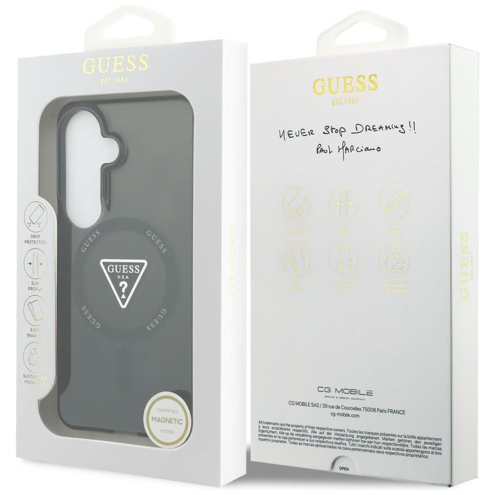 Husa de protectie Guess IML Gradient Triangle MagSafe (GUHMS26SHGTMLCGK) compatibil cu Samsung Galaxy S26, Negru