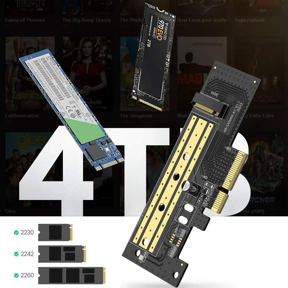 Stocare Ugreen Expansion Card CM302 (70503), M.2 NVME to PCIe 3.0 X4 Adapter, PCI-E x4/x8/x16 Slots, 32Gbps, Negru