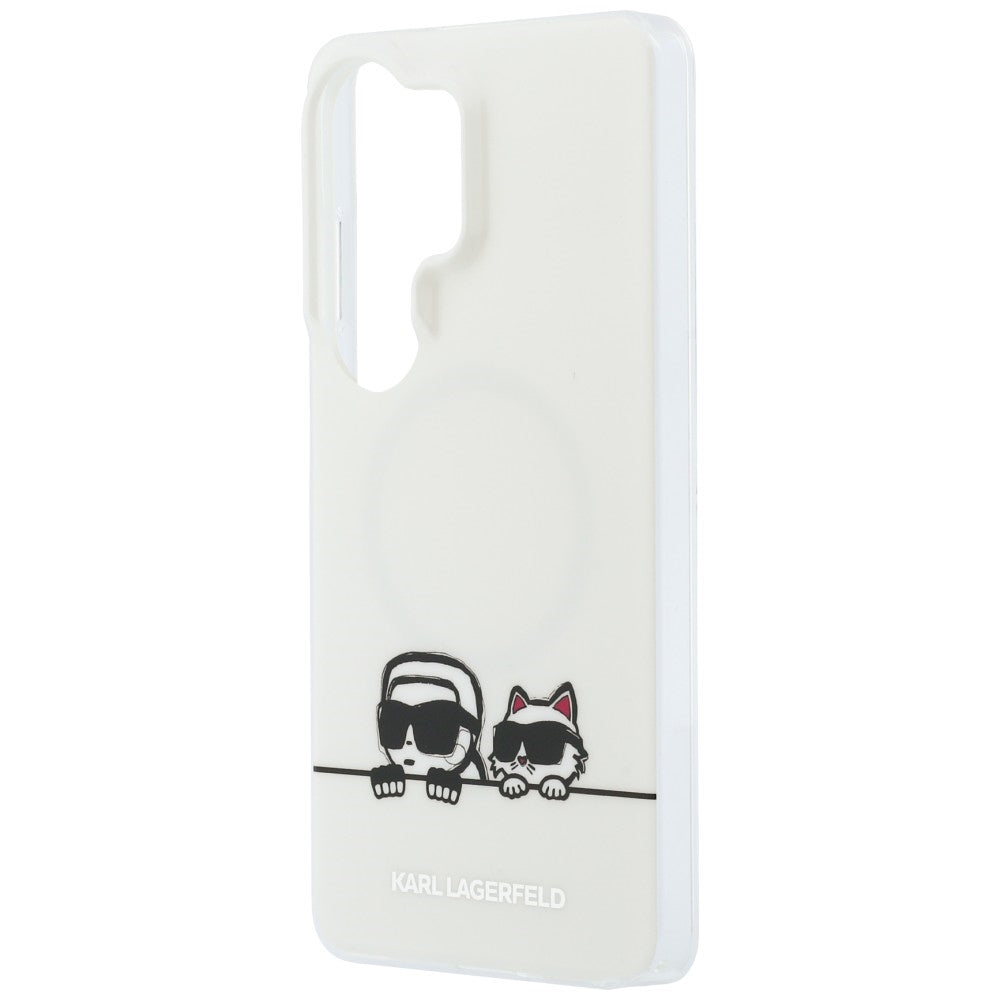 Husa de protectie Karl Lagerfeld IML K&C Peekaboo Logo MagSafe (KLHMS26L6HPKACH) compatibil cu Samsung Galaxy S26 Ultra, Alb
