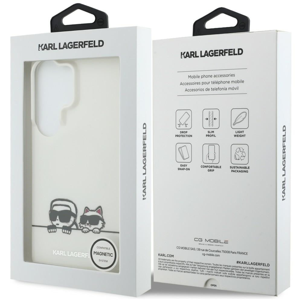 Husa de protectie Karl Lagerfeld IML K&C Peekaboo Logo MagSafe (KLHMS26L6HPKACH) compatibil cu Samsung Galaxy S26 Ultra, Alb