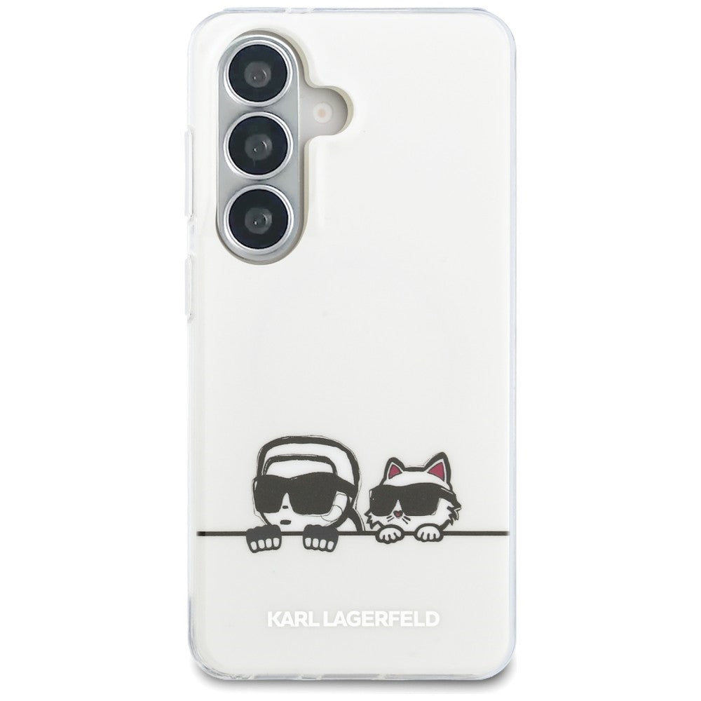 Husa de protectie Karl Lagerfeld IML K&C Peekaboo Logo MagSafe (KLHMS26S6HPKACH) compatibil cu Samsung Galaxy S26, Alb