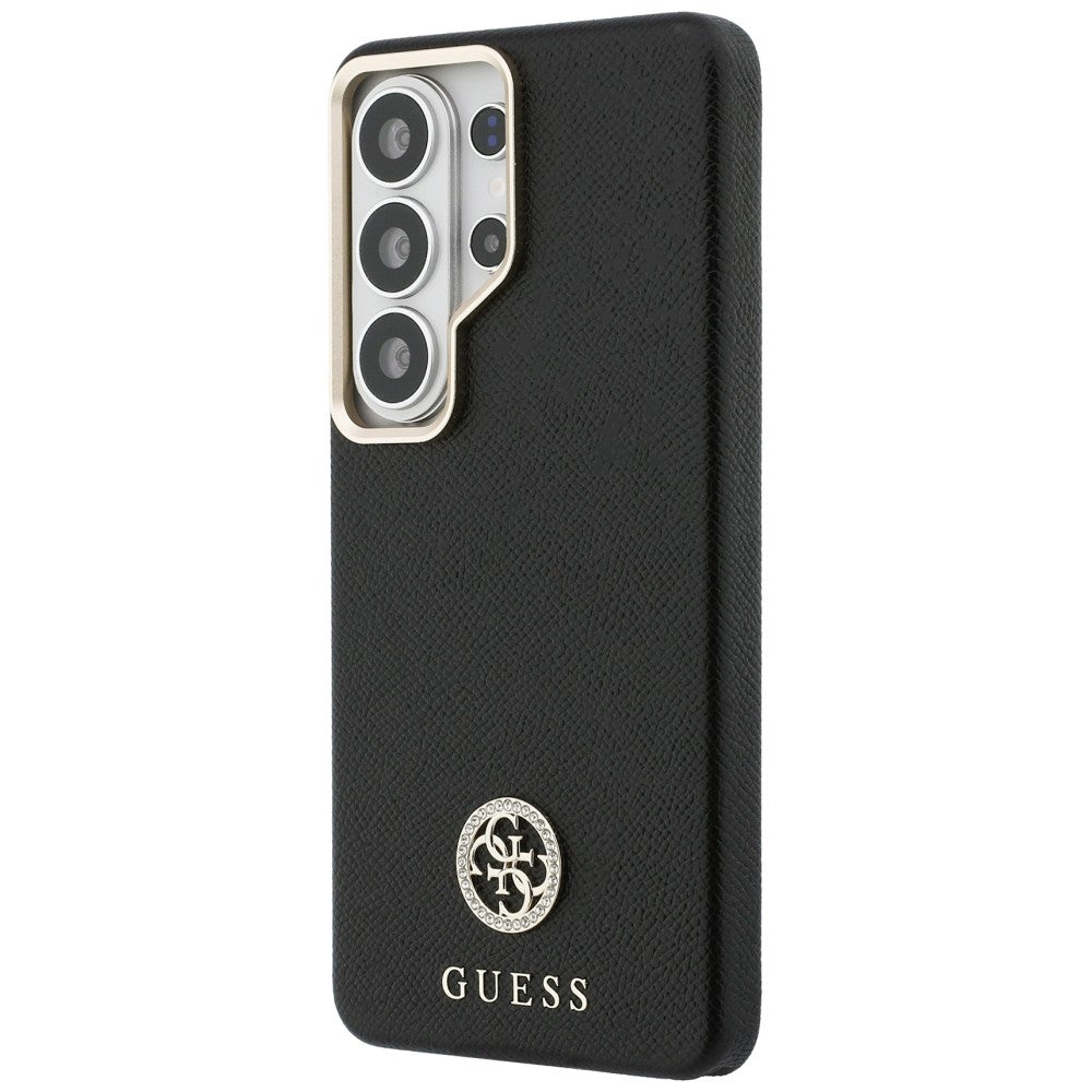 Husa de protectie Guess Rhinestone Round Logo MagSafe (GUHMS26LPGCRMDEK) compatibil cu Samsung Galaxy S26 Ultra, Negru