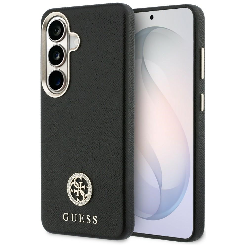Husa de protectie Guess Rhinestone Round Logo MagSafe (GUHMS26SPGCRMDEK) compatibil cu Samsung Galaxy S26, Negru