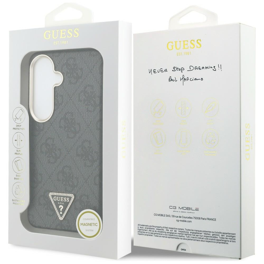Husa de protectie Guess 4G Triangle Logo MagSafe (GUHMS26SP4GTDGMK) compatibil cu Samsung Galaxy S26, Negru