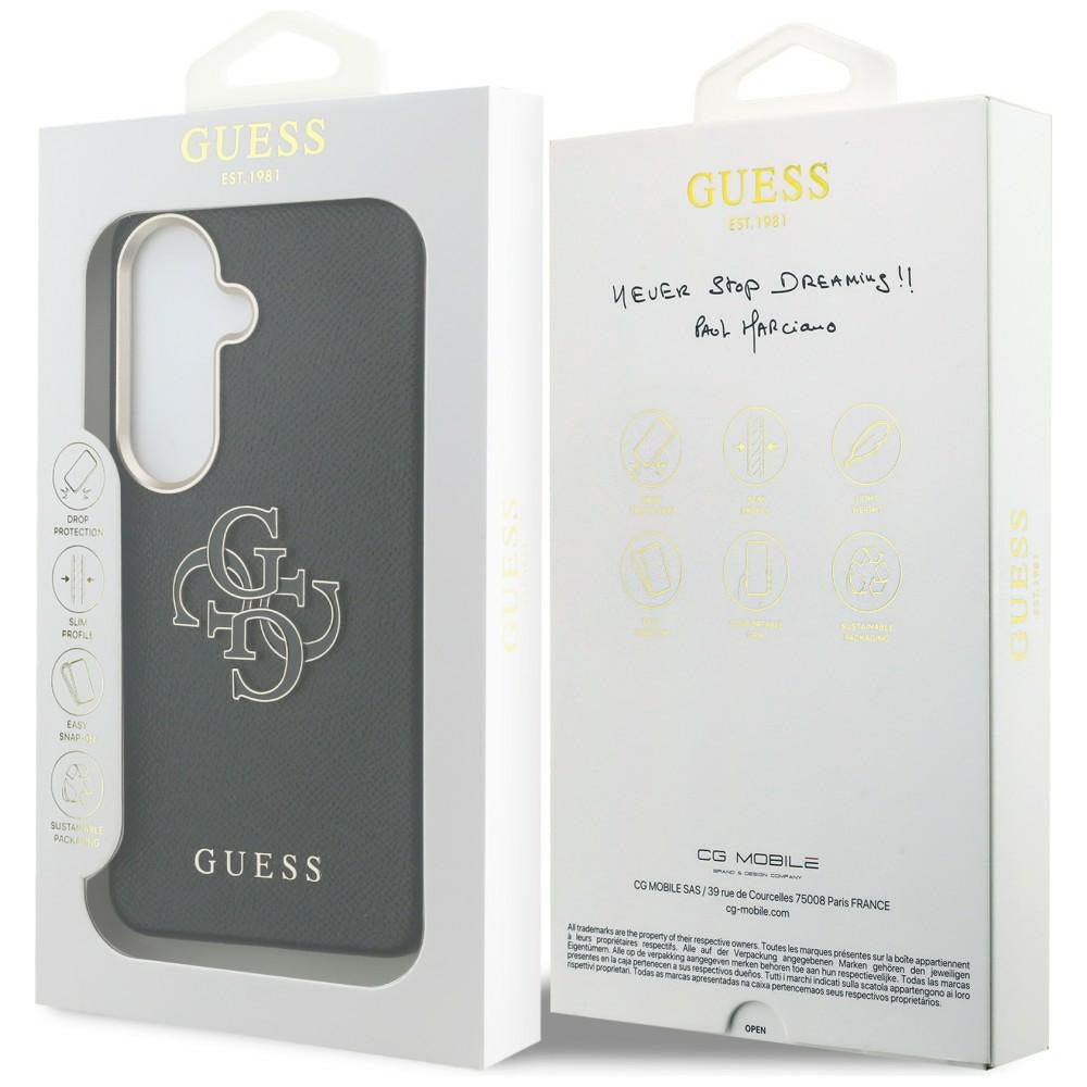 Husa de protectie Guess Grained Big 4G Metal Logo (GUHCS26S5PS4RGGK) compatibil cu Samsung Galaxy S26, Negru