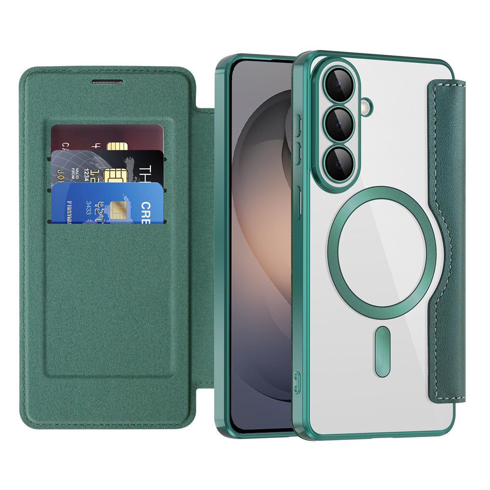 Husa de protectie Techsuit SmartMag Book compatibil cu Samsung Galaxy S26, Verde