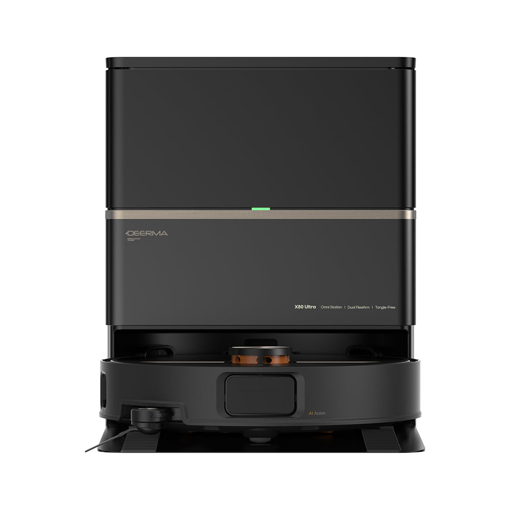 Deerma Robot Vacuum Cleaner (X80 Ultra), Dry & Wet Cleaning, 23000Pa, 3D Laser Scanner, Carpet Recognition, 5200mAh, Negru