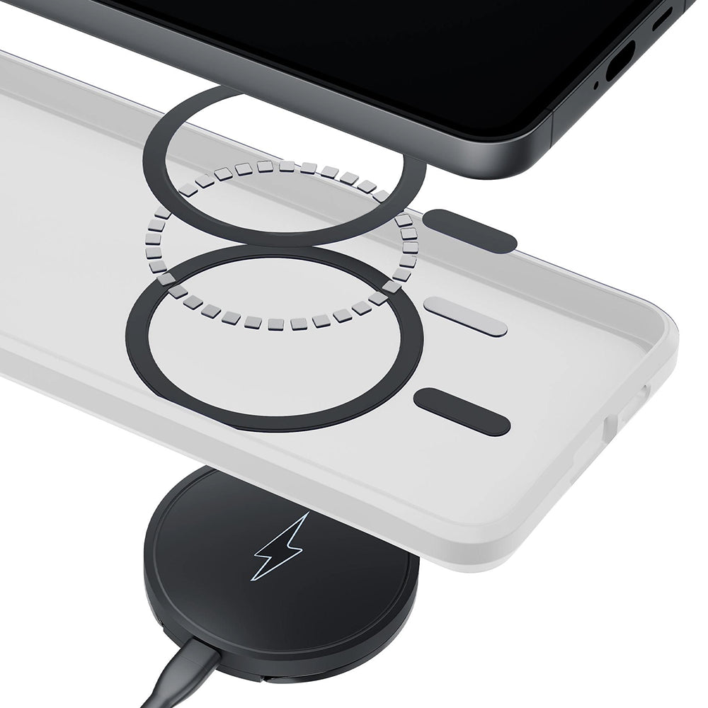 Husă 3mk Smoke MagCase albă pentru Samsung Galaxy S26 Ultra