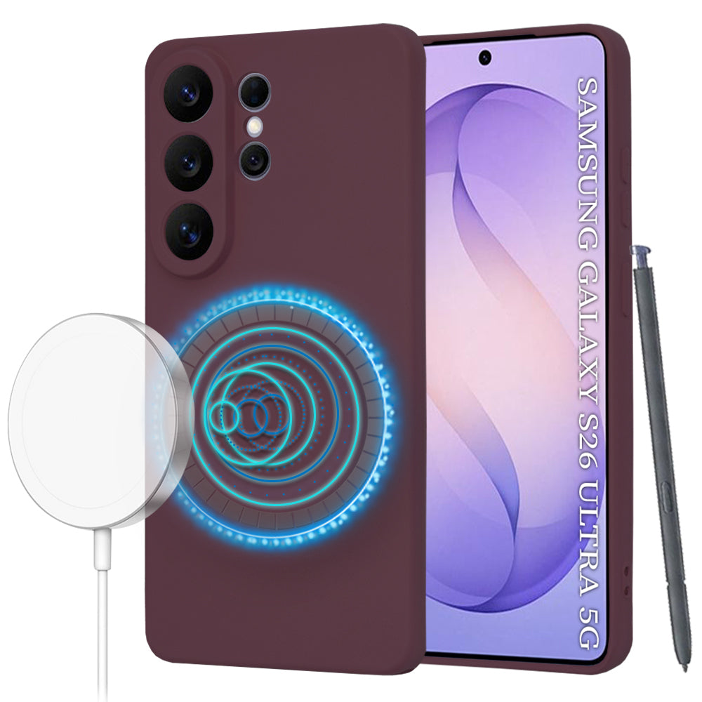 Husa de protectie Techsuit SoftFlex MagSafe compatibil cu Samsung Galaxy S26 Ultra, Plum Red