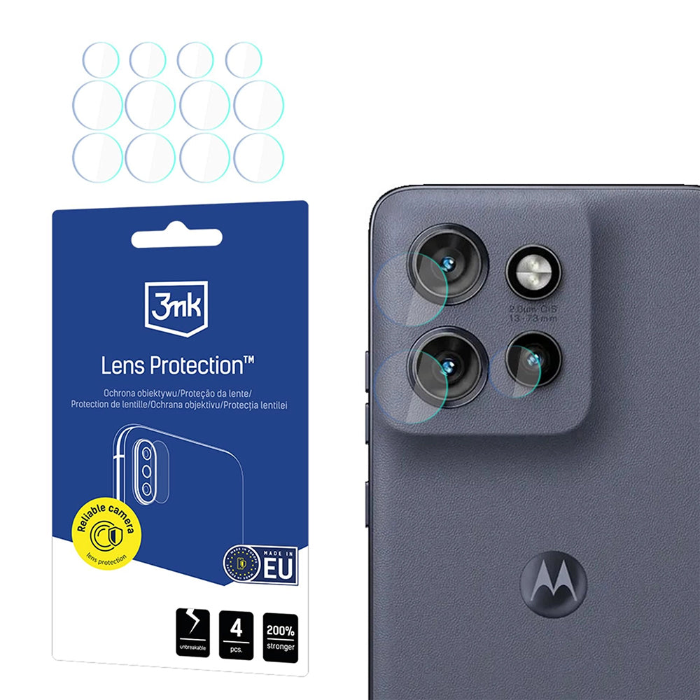 Folie de protectie 3mk Lens Protection (set de 4) compatibil cu Motorola Edge 60 Neo, Transparent