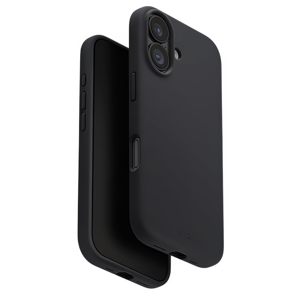 UNIQ Husa de protectie UNIQ Lino MagClick™ compatibil cu iPhone 17, Negru Antracit