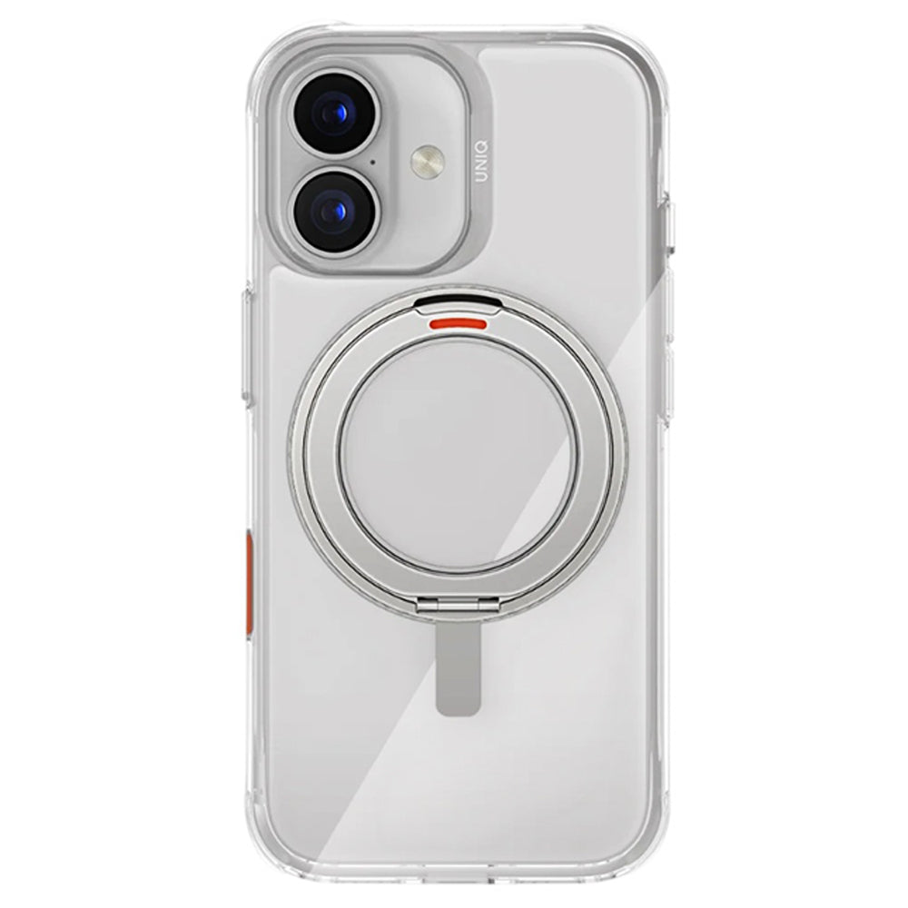 Husa de protectie UNIQ Swivix 360° Kickstand compatibil cu iPhone 17, Argintiu