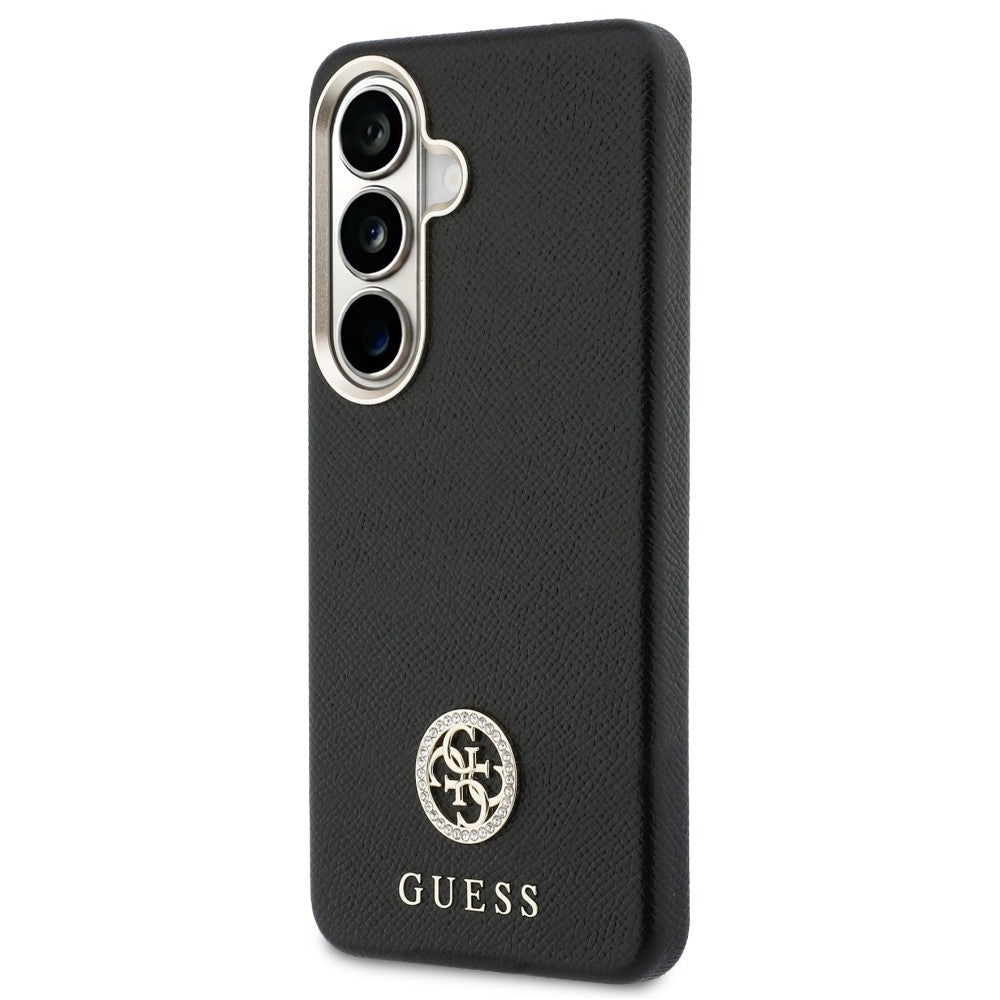 Husa de protectie Guess Rhinestone Round Logo MagSafe (GUHMS26MPGCRMDEK) compatibil cu Samsung Galaxy S26 Plus, Negru