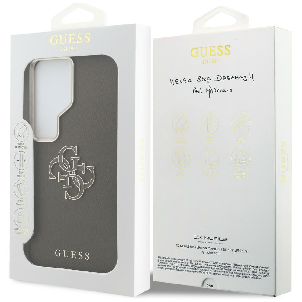 Husa de protectie Guess Grained Big 4G Metal Logo (GUHCS26L5PS4RGGW) compatibil cu Samsung Galaxy S26 Ultra, Maro