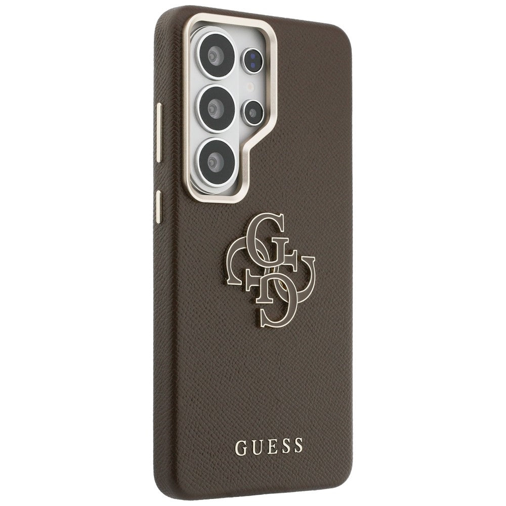 Husa de protectie Guess Grained Big 4G Metal Logo (GUHCS26L5PS4RGGW) compatibil cu Samsung Galaxy S26 Ultra, Maro