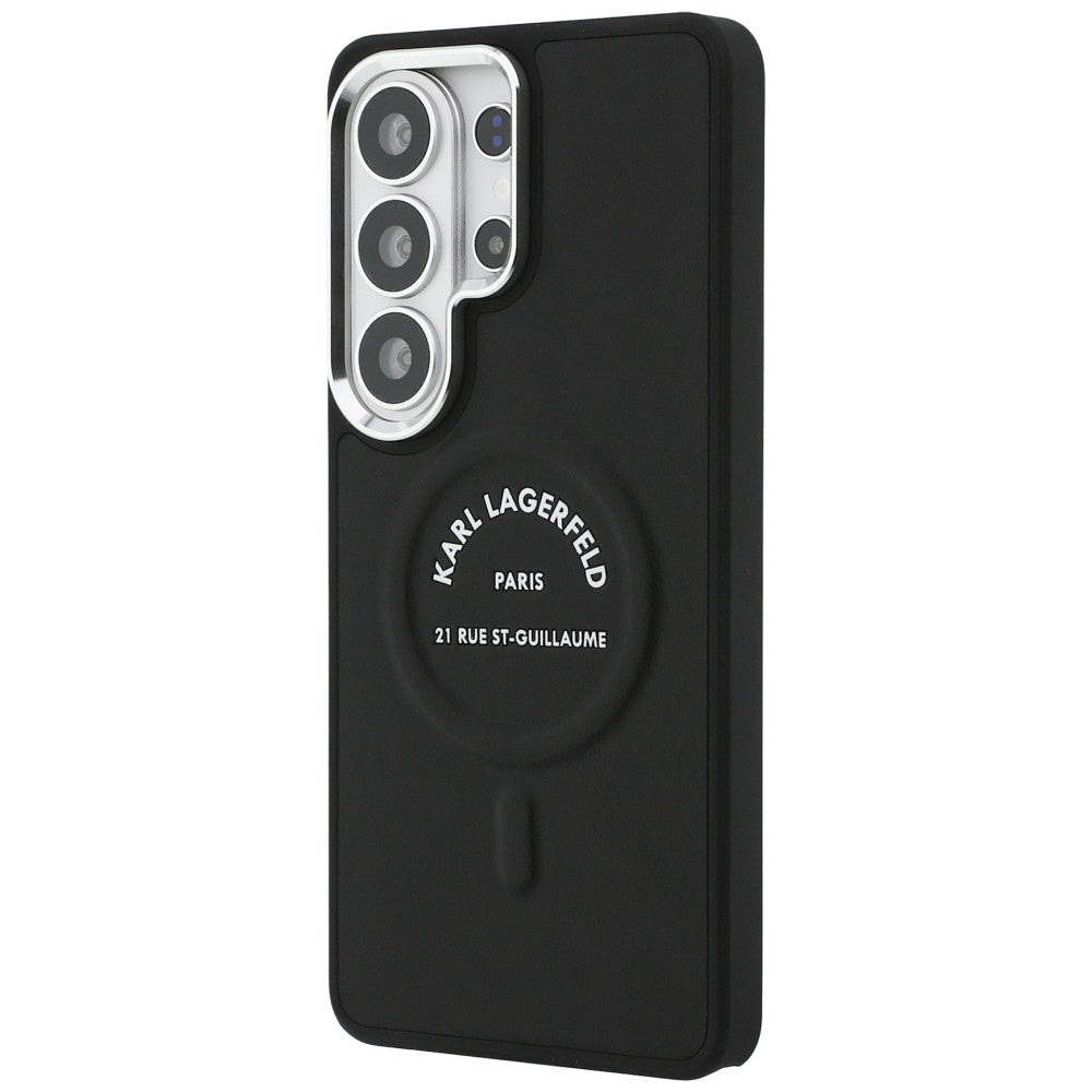 Husa de protectie Karl Lagerfeld Wrapped Leather with Karl RSG Logo MagSafe (KLHMS26LPSKRSGEK) compatibil cu Samsung Galaxy S26 Ultra, Negru