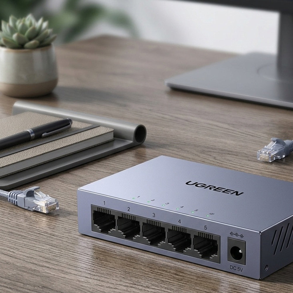 Adaptor Ugreen Ethernet CM933 (65956EU), DC la RJ45, 1000Mbps, Negru