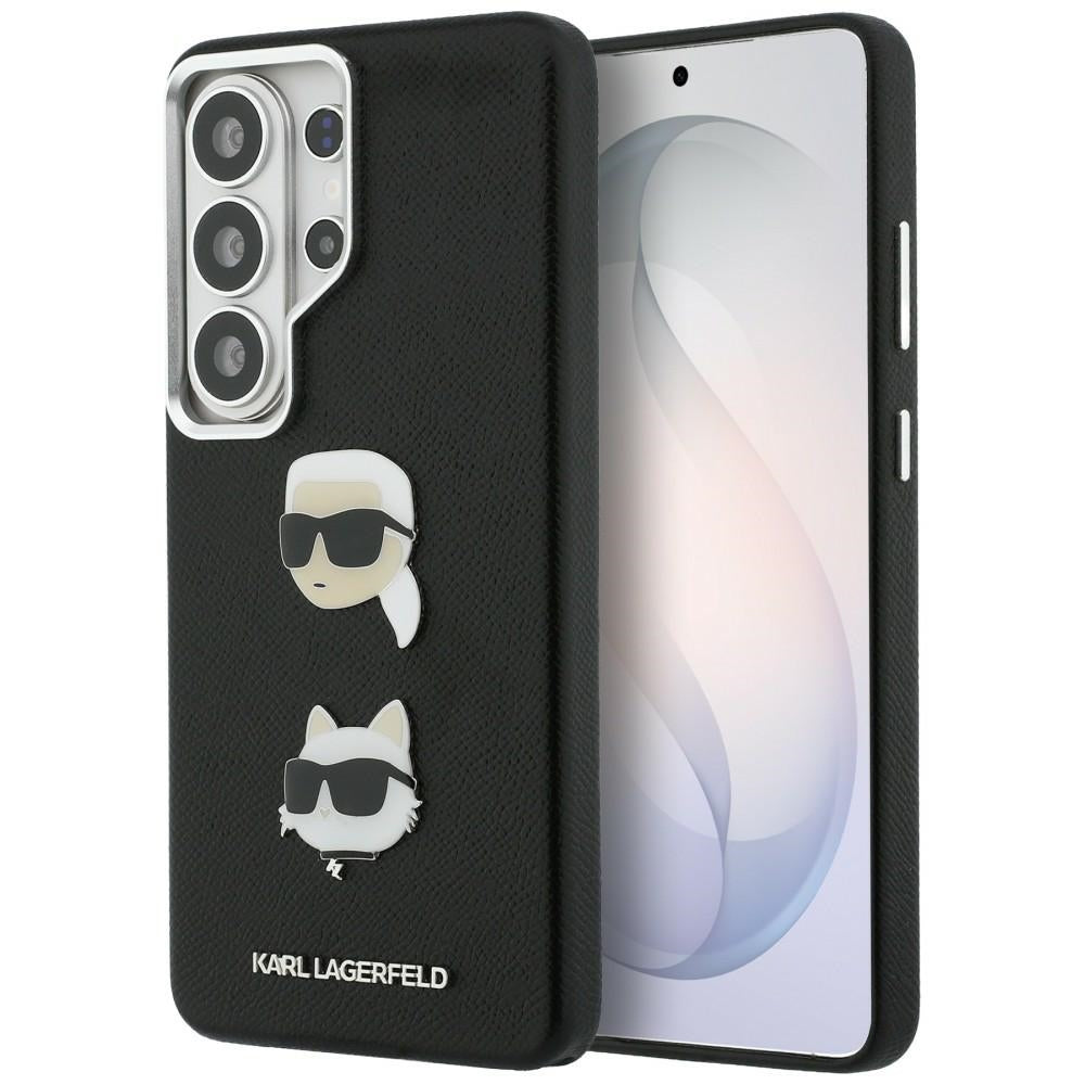 Husa de protectie Karl Lagerfeld Wrapped Leather Saffiano with with K&C Head Pin (KLHCS26LPSFDHPOK) compatibil cu Samsung Galaxy S26 Ultra, Negru