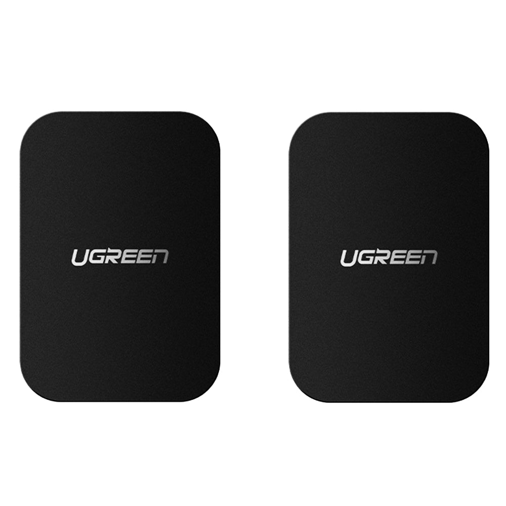 Suport Ugreen (set de 2) Metal Plate LP123 (50869), Rectangular Shape, with Double-Sided Adhesive Tape, 3M, Thin, Negru