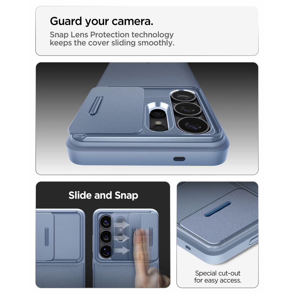 Husa de protectie Spigen Optik Armor (ACS11226) compatibil cu Samsung Galaxy S26 Ultra, Albastru Deschis