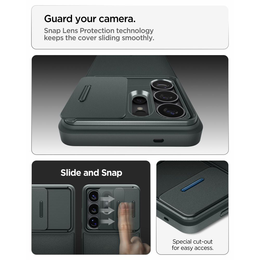 Husa de protectie Spigen Optik Armor (ACS10688) compatibil cu Samsung Galaxy S26 Ultra, Abyss Green
