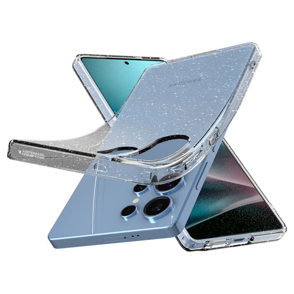 Husa de protectie Spigen Liquid Crystal Glitter (ACS10673) compatibil cu Samsung Galaxy S26 Ultra, Crystal Quartz