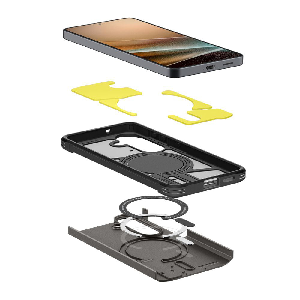 Husa de protectie Spigen Tough Armor MagSafe (ACS10739) compatibil cu Samsung Galaxy S26, Gunmetal