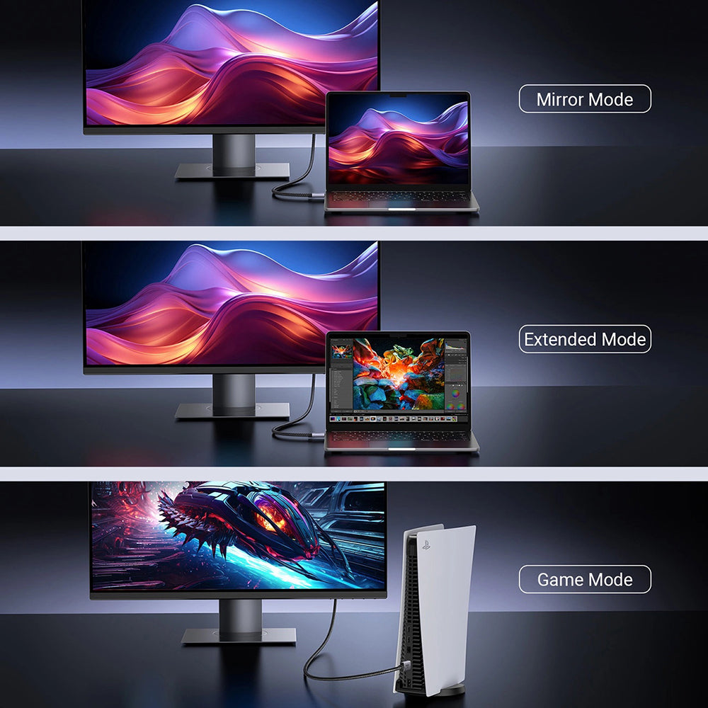 Cablu Ugreen HD171 (25910), HDMI, 8K@60Hz 48Gbps, 2m, Gri