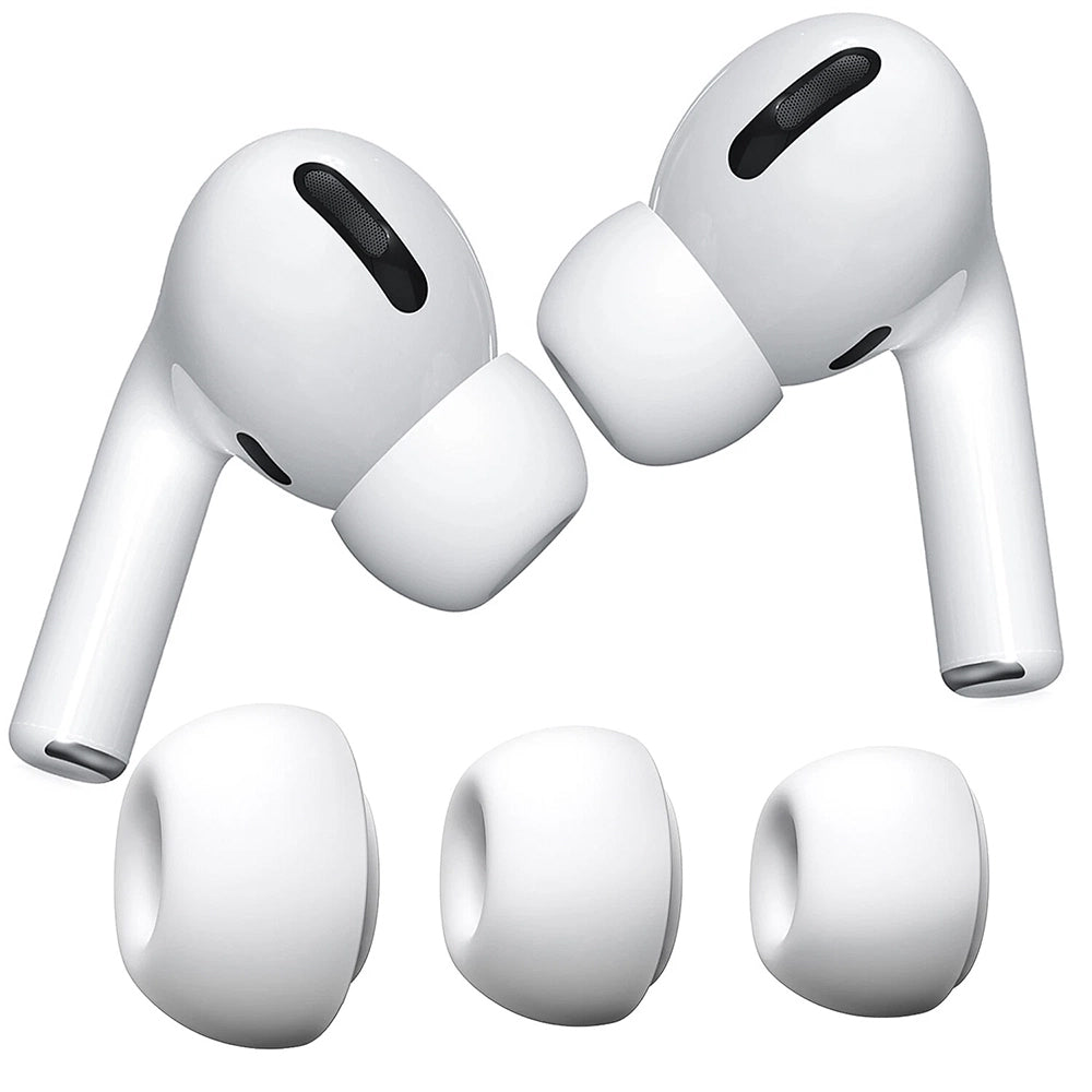 Casti Techsuit (set de 3) Replacement Ear Tips AirVibe (ET2), for Apple AirPods Pro 3, Premium Silicone XS, S, L Sizes, Alb