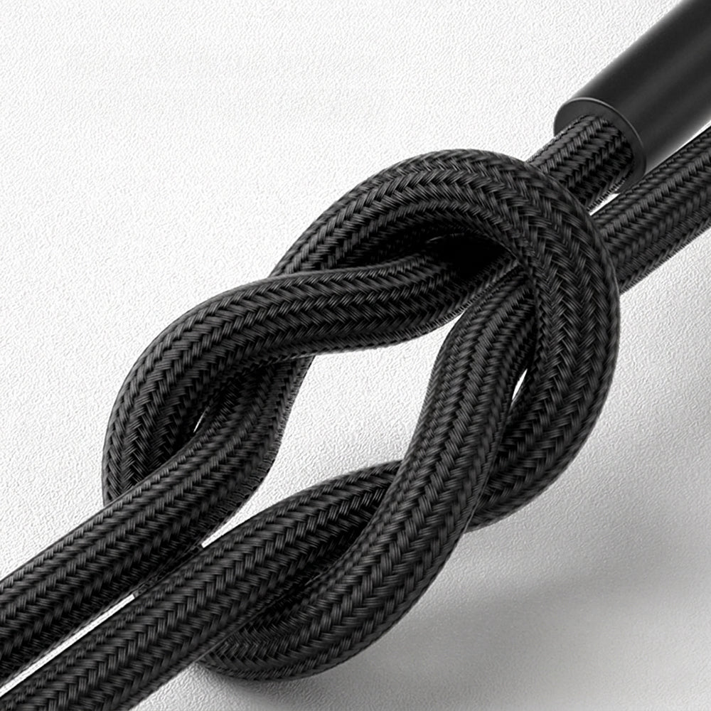 Cablu Borofone Placer Series (BX120), Type-C to Lightning, Aluminum Alloy Shell, Nylon Braided Cable, 27W, 1m, Negru