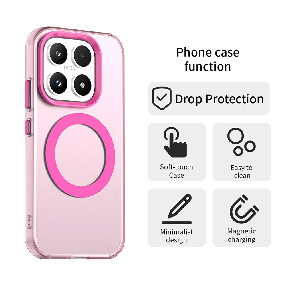 Husa de protectie Techsuit CandyCase MagSafe compatibil cu Xiaomi 17, Roz