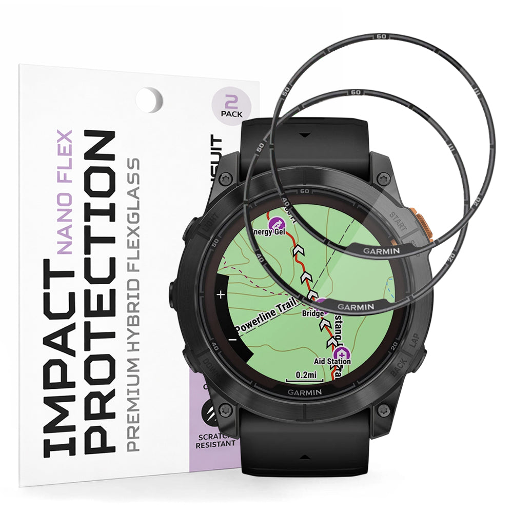 Accesoriu smartwatch Techsuit Nano Flex (set de 2) compatibil cu Garmin Fenix 7X Pro Solar, Negru