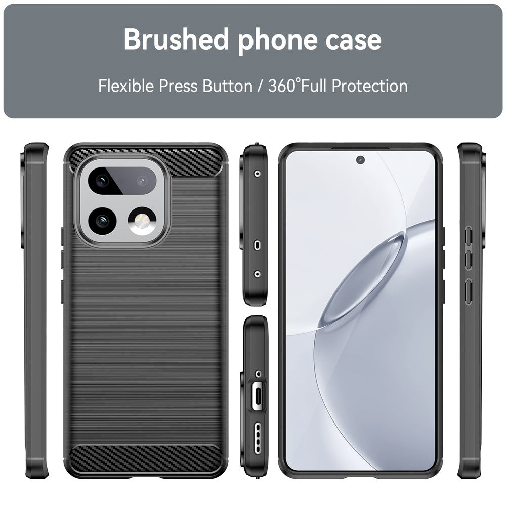 Husa de protectie Techsuit Carbon Silicone compatibil cu Realme 16 Pro+, Negru