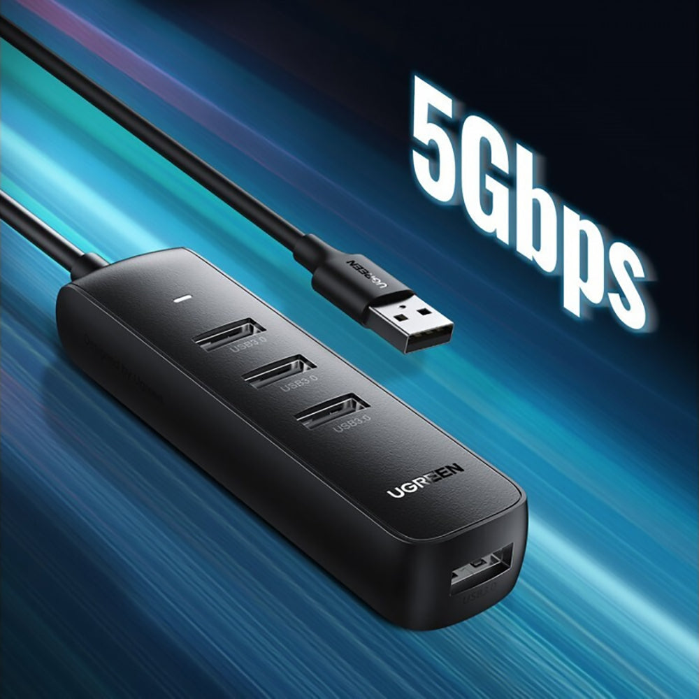 Hub Ugreen CM416 (10915), USB 3.0 la 4x USB-A Type-C, 5Gbps, Negru