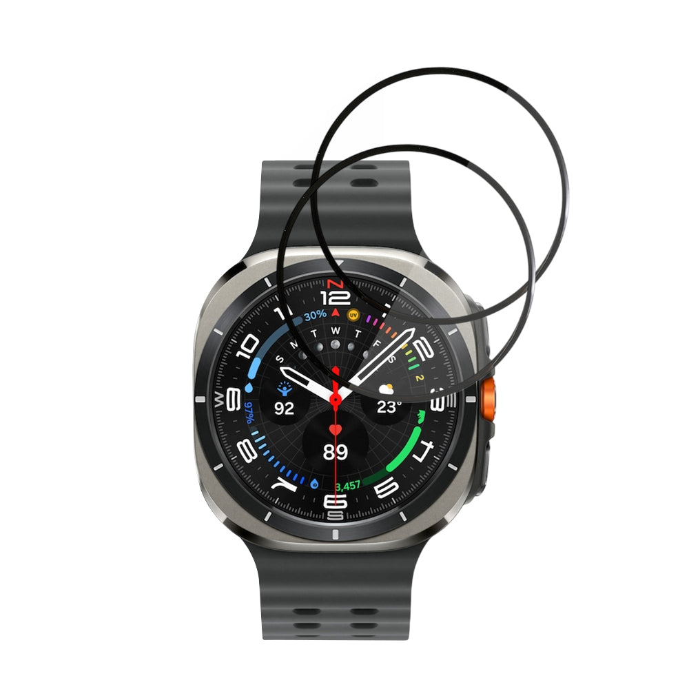 Accesoriu smartwatch Techsuit Nano Flex (set de 2) compatibil cu Samsung Galaxy Watch Ultra 47mm, Negru
