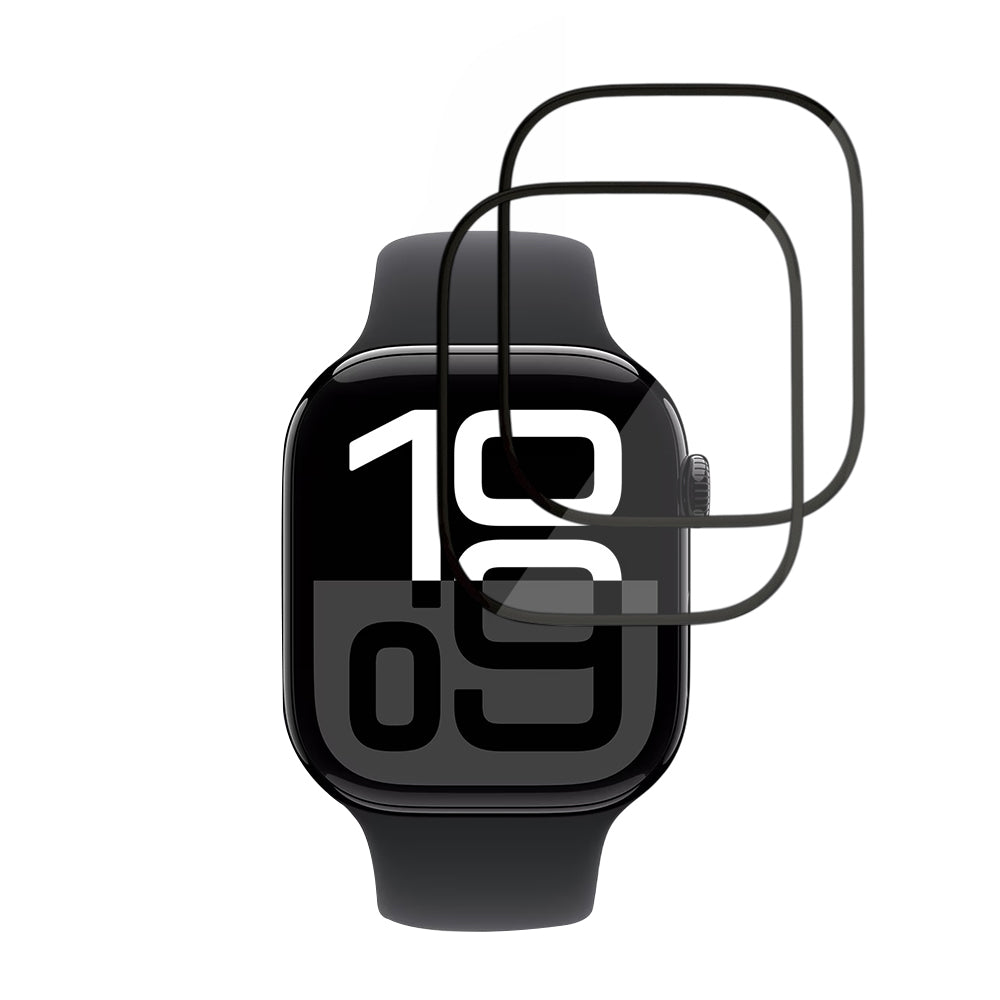 Accesoriu smartwatch Techsuit Nano Flex (set de 2) compatibil cu Apple Watch 10 46mm / 11 46mm, Negru