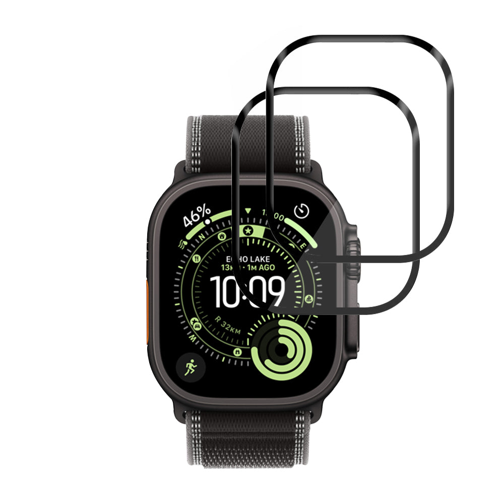 Accesoriu smartwatch Techsuit Nano Flex (set de 2) compatibil cu Apple Watch Ultra / Ultra 2 / Ultra 3, Negru