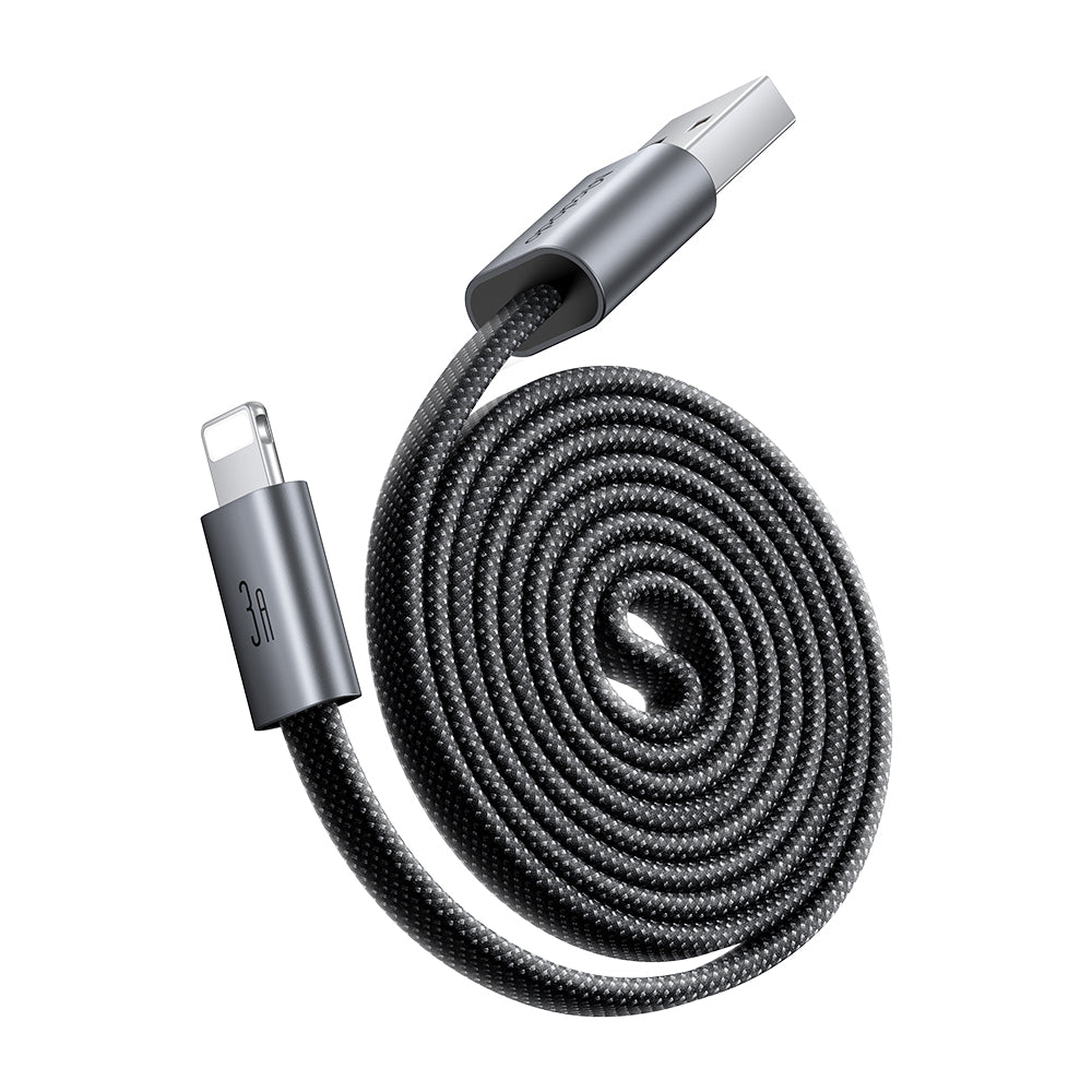Cablu Mcdodo Self-Winding (CA-1160), USB-A la Lightning, 3A, 1m, Negru