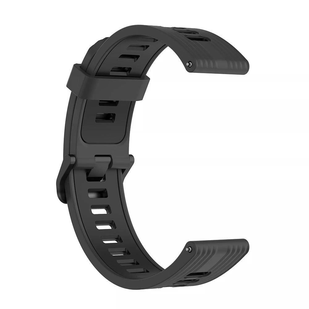 Curea smartwatch Techsuit Watchband 22mm (W002) compatibil cu Huawei Watch GT 2 (46mm)/GT 2 Pro/GT 3 Pro (46mm)/Ultimate, Xiaomi Watch S1, Negru